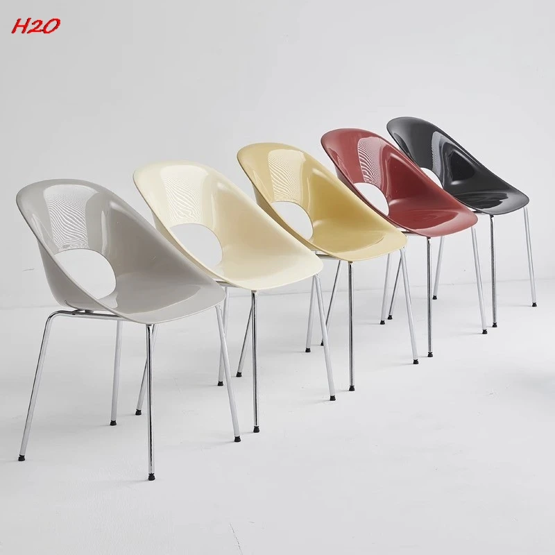 H2O Cream Style Dining Chair Home Makeup Chair Modern Simple Net Red Coffee Milk Tea Shop Back Chair Negotiation Chair Hot New