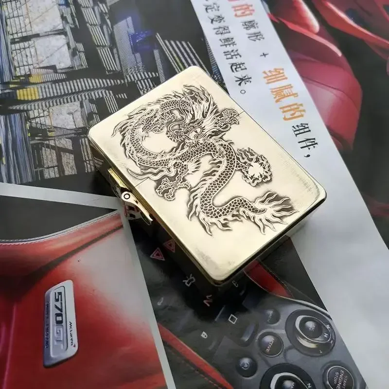 Armor Shield Zorro 915s verdikt diep gesneden diep origineel koper messing persoonlijkheid winddicht lichtere mannen cadeau roken
