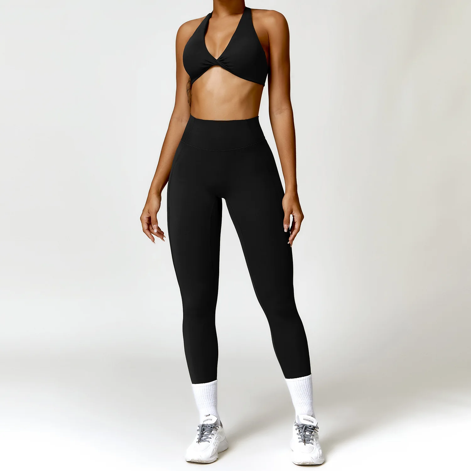 2pcs Women Tracksuit Seamless Yoga Set Sport Suit Gym Wear Workout Clothes Gym Clothes High Waist Leggings Fitness Sports Wear