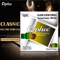 Orphee Q5C Black Nylon Classical Guitar Strings Set Black Nylon Pure Copper Wound Classic Guitarra Stings Parts & Accessory