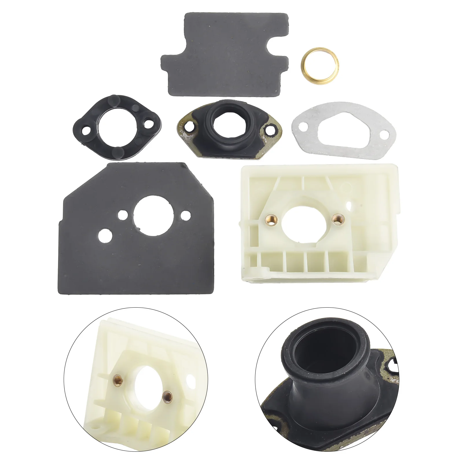 Enhance Chainsaw Performance with Carburetor Bracket Spacer Inner Guide Gaskets for Chinese Chainsaw 4500 5200 5800