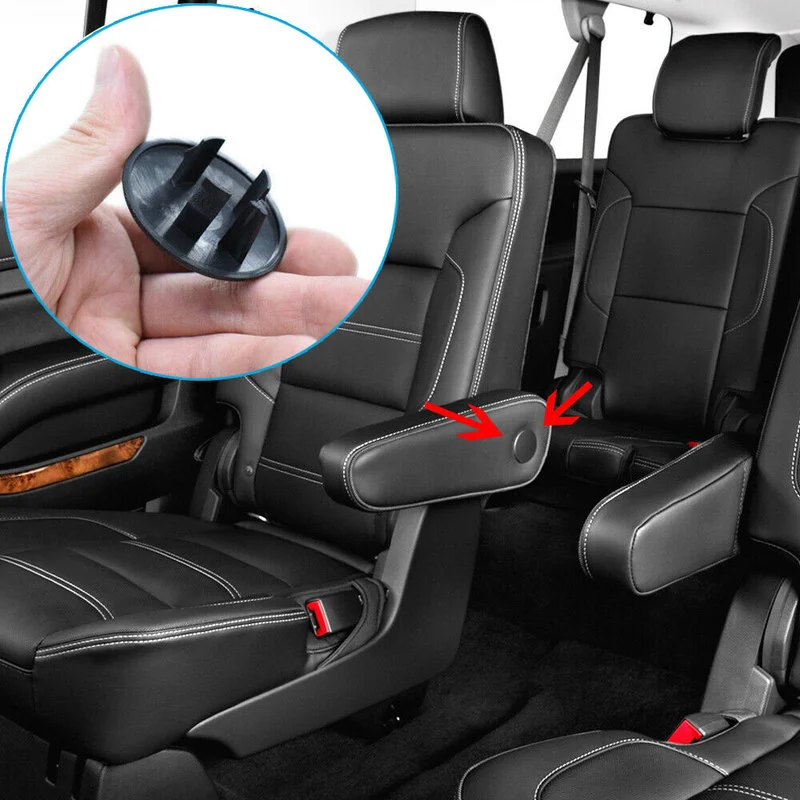 2Pcs Car Armrest Rear Seat Bolt Cover Caps Armrest Cover Clips for Chevrolet Tahoe Suburban Yukon Cadillac Decor Car Accessories