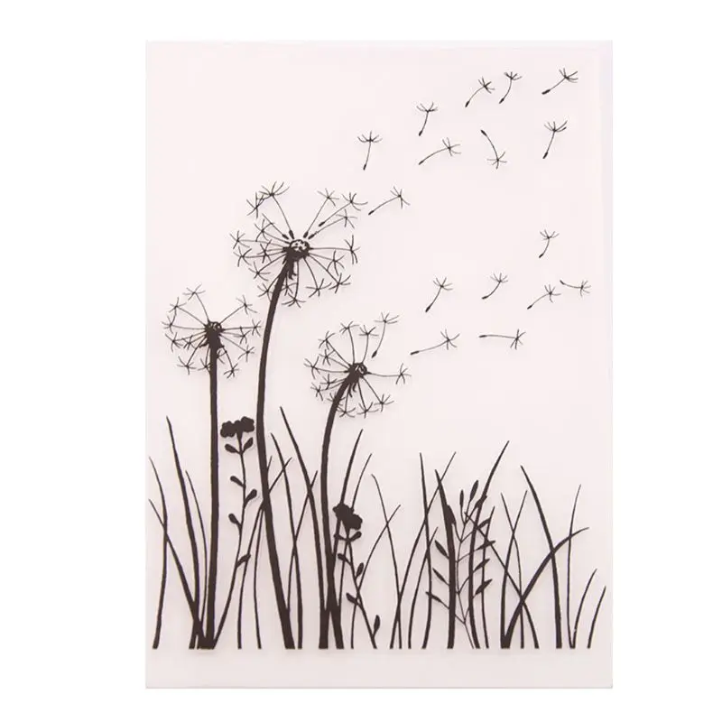Dandelion Embossing Folder Template for Scrapbooking Photo Album Card Paper Making Stencil Decorating Mould DIY Tool