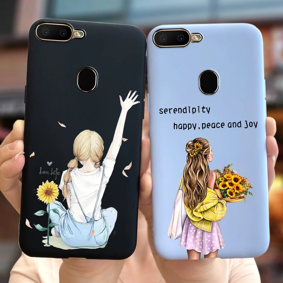 For Oppo A5s AX5s Case Oppo A12 Cute Cartoon Girls Cover Soft Silicone Phone Case For Oppo A5s OppoA12 OppoA5s Back Cover Bumper