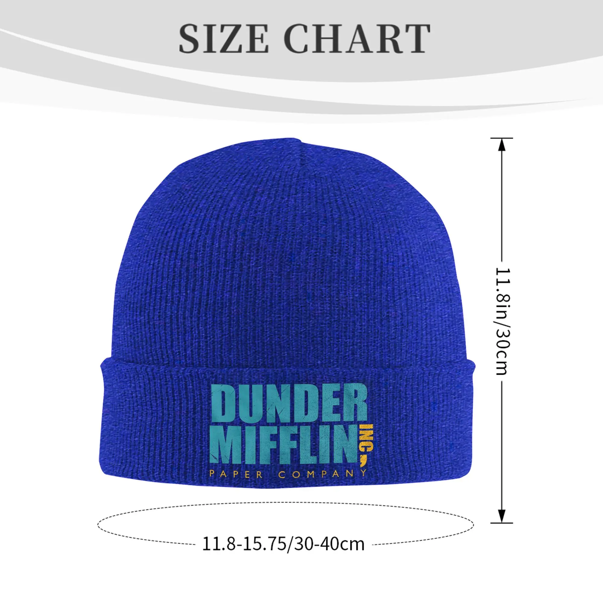 The Office Dunder Mifflin Logo Winter Skullies Beanies Hat Warm Autumn Knitted Hats Bonnet Caps for Women Men