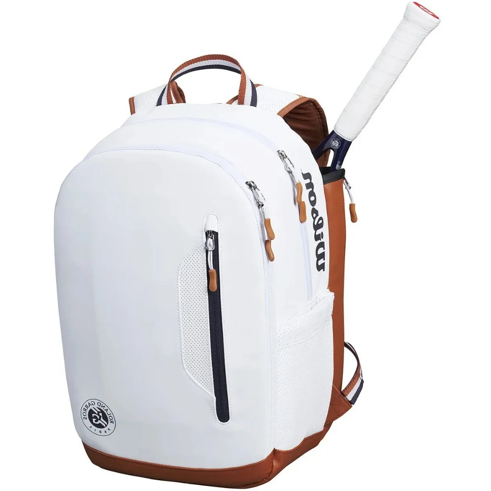 Wilson Roland Garros-Bolsa de tenis de arcilla, mochila Max para 2 raquetas con compartimento, Tour conmemorativo Abierto Francés