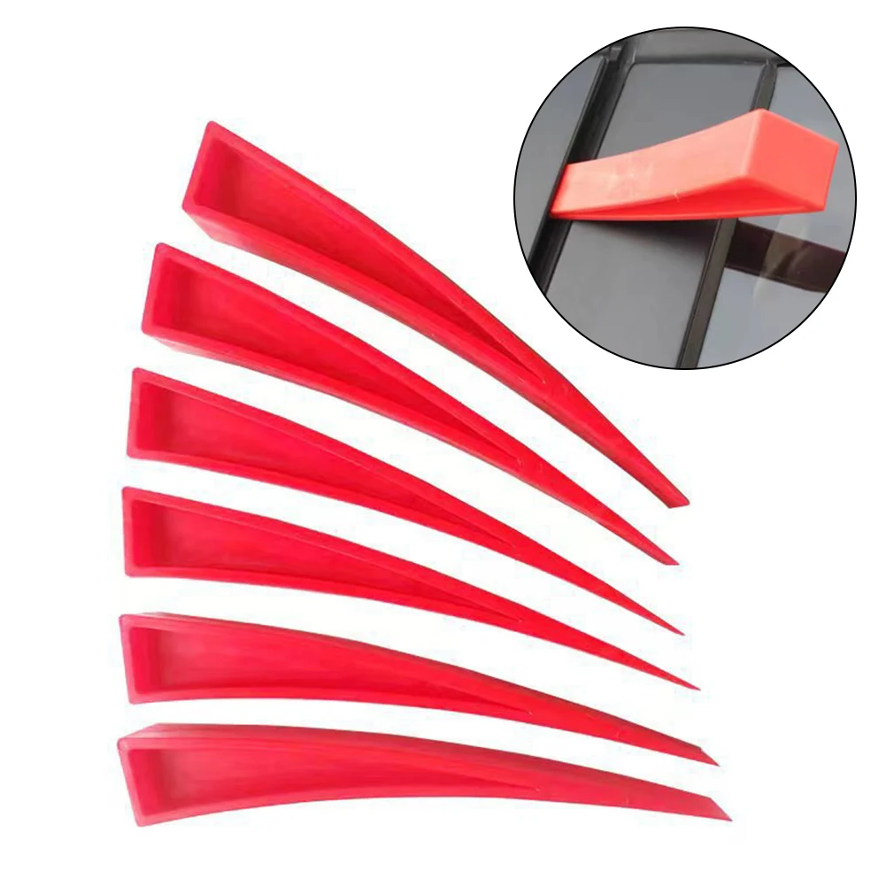 Easy to Use Red Auto Car Door Dent Removal Wedge  Portable and Convenient Tool for Panel Repairs Say Goodbye to Unsightly Dents