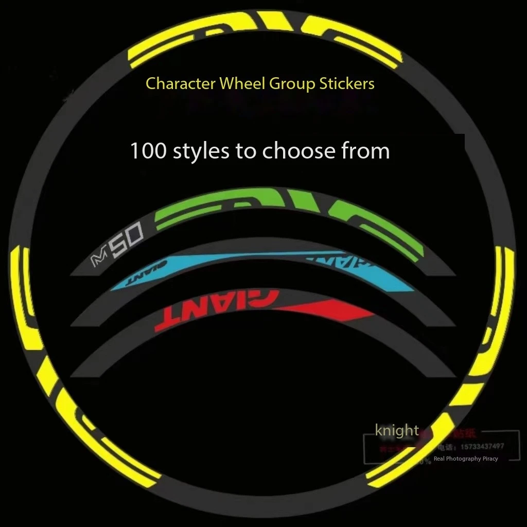 1Set Width 20mm MTB Rim Stickers Cycling Reflective Sticker Road Bike Wheelset Decals 20\