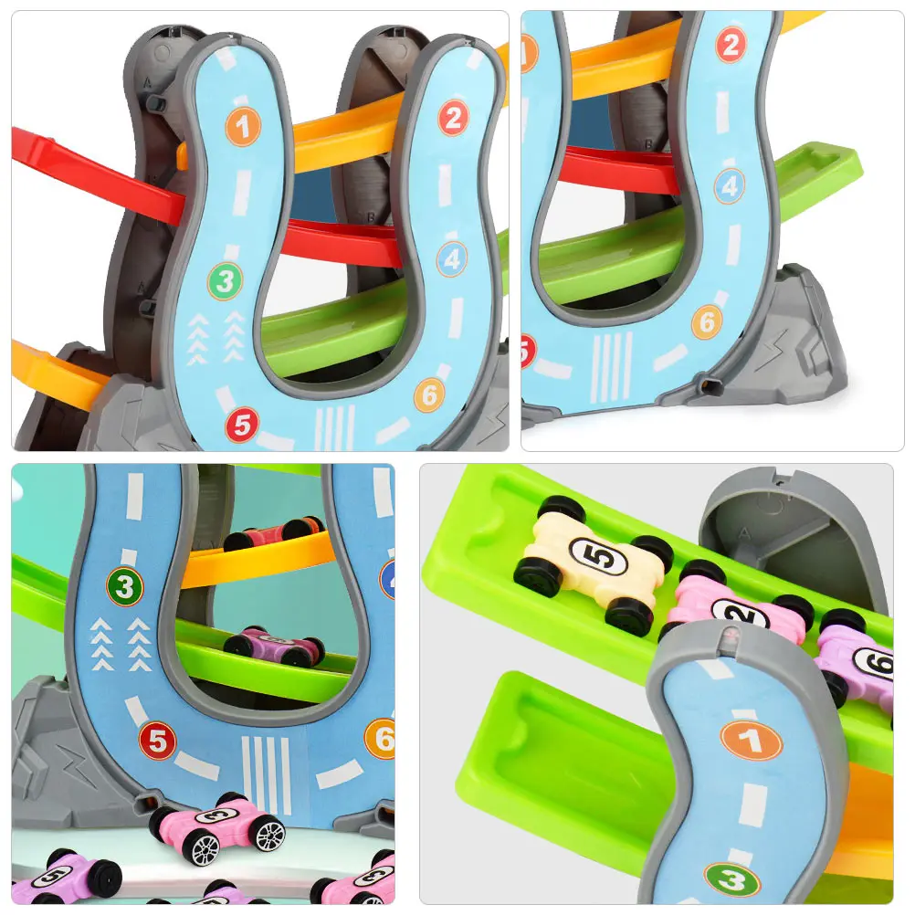 

1 set Track Car Gliding Kids Educational Interactive Plaything Early Learning For Children Safe Parent-Child Bonding