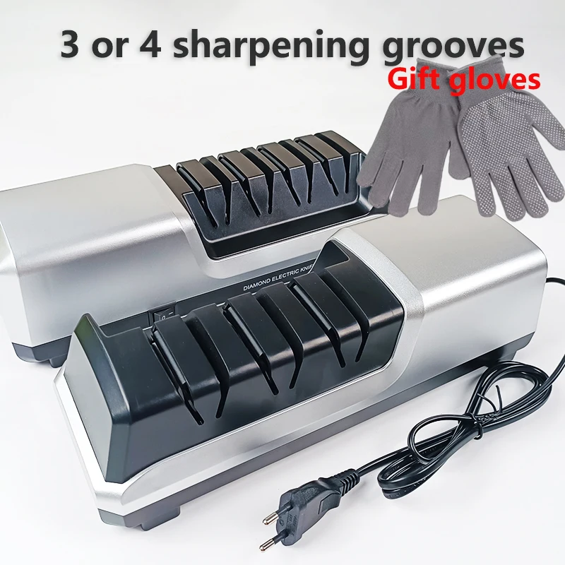 

3-ступенчатая 4-ступенчатая электрическая система заточки ножей для полировки точилки для ножей для керамических и зубчатых ножей с прямыми краями