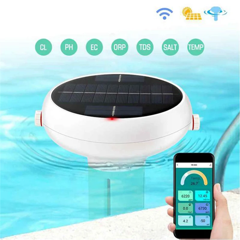 

ABVJ-Wifi Измеритель хлора Тестовый измеритель воды для бассейна Солнечный умный Wi-Fi Zigbee Измеритель хлора Анализатор качества воды