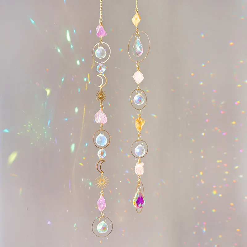 Suncatcher Wind Chimes Outdoor Wind Chimes Garden Decorations Crystals Wind Music Wall Decor Suncatcher Home Decorations