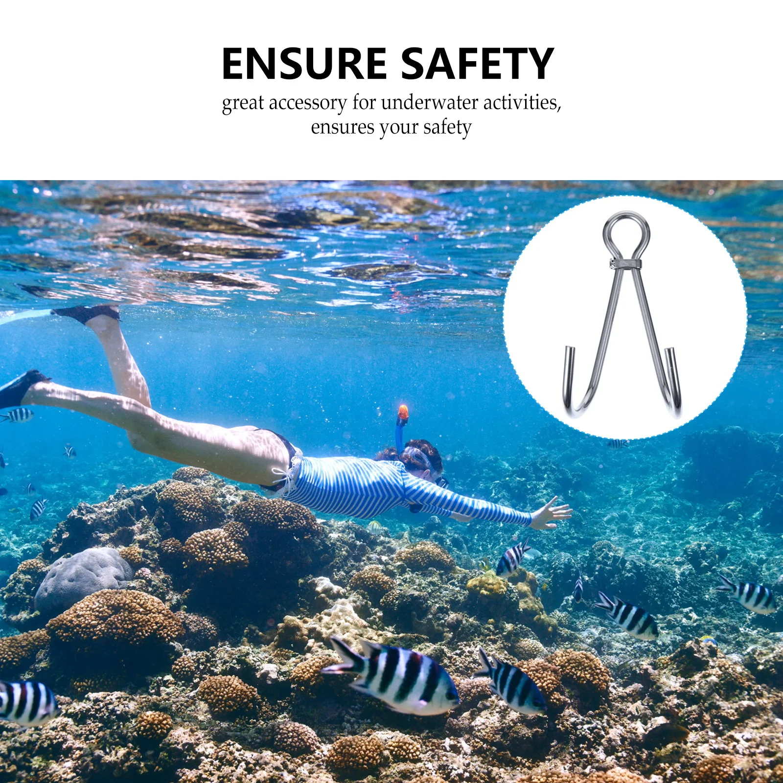 

1pc Scuba Hooks Drift For Stainless Steel Underwater Safety Reef Diving Equipment Diving Hook Steel Drift Hook