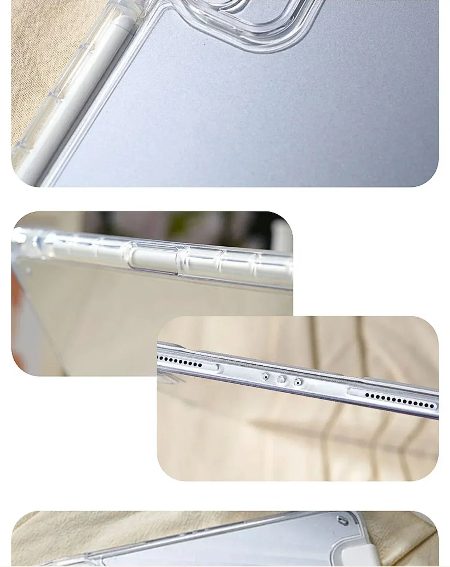 Hülle für iPad Air 11 (2026), iPad 12./11./10. Generation, 10.2, 7./8./9. Generation, iPad Pro 11, 4, 5, 10.9, 12.9 A16 A19 mit Stifthalter – Detail 8