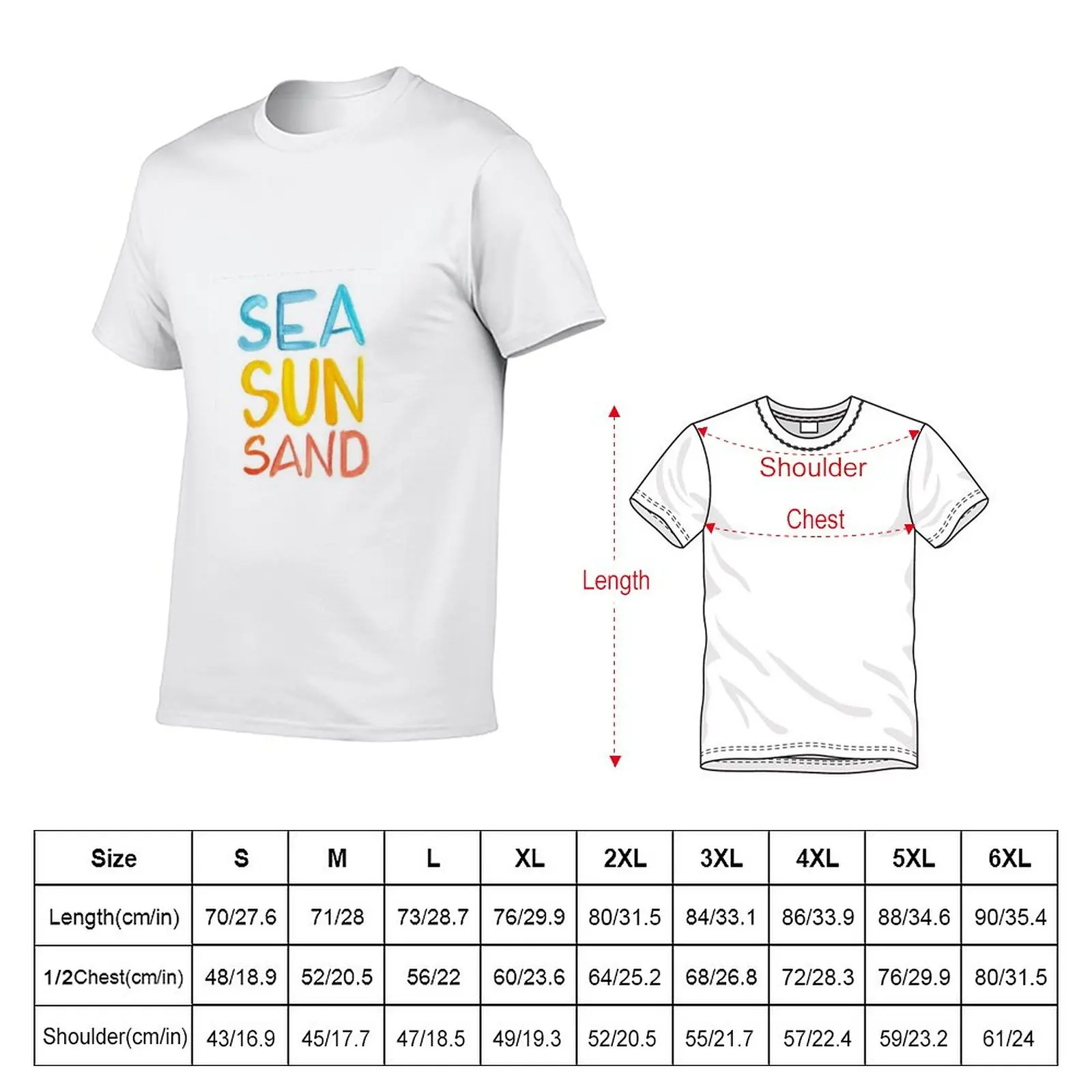 New Sea sun sand T-Shirt Aesthetic clothing Short sleeve tee anime new edition t shirt men clothing