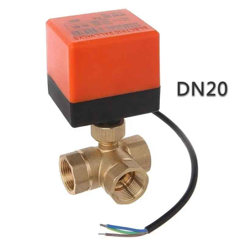 652F 3 way motorized ball for valve electric Three line two way control AC 220 DN15/2