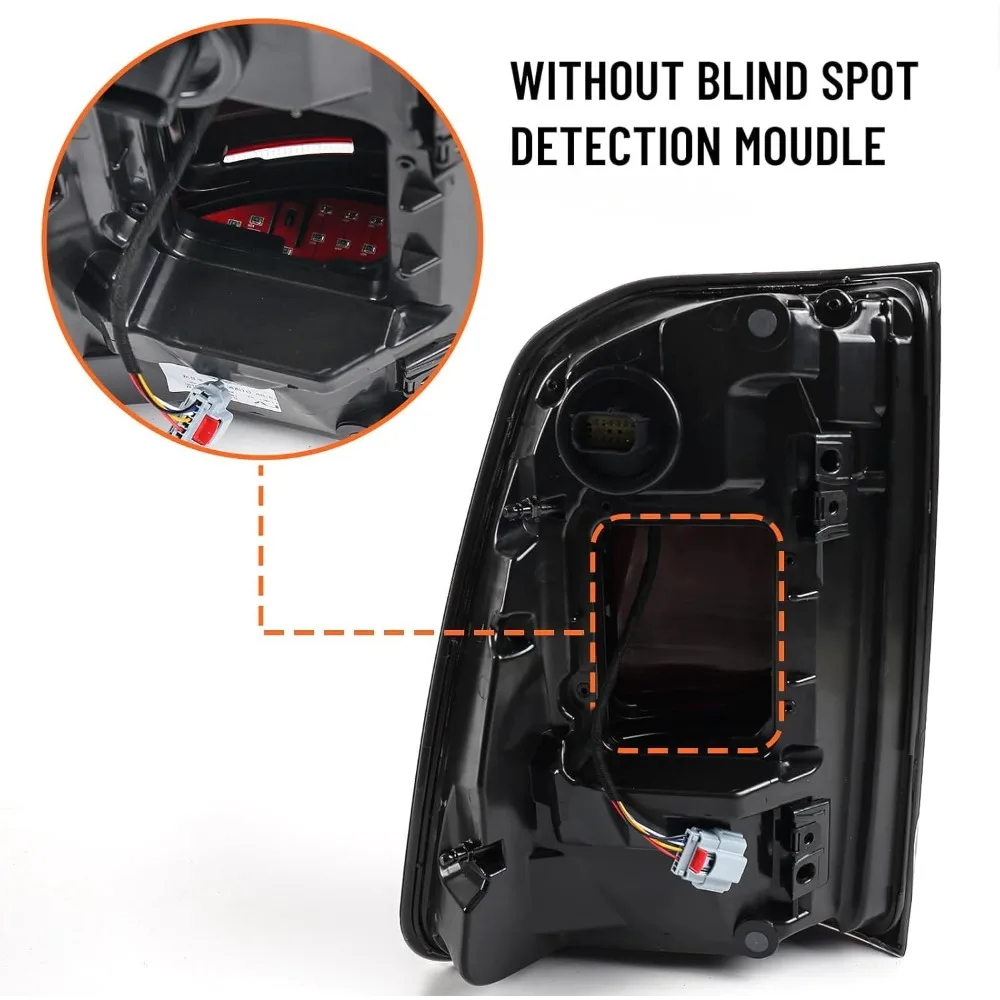 Tail Light Assembly Compatible with Dodge Ram 1500 2019-2023 Blind Spot Module Can Be installed LED Rear Lamps Rear Light Left