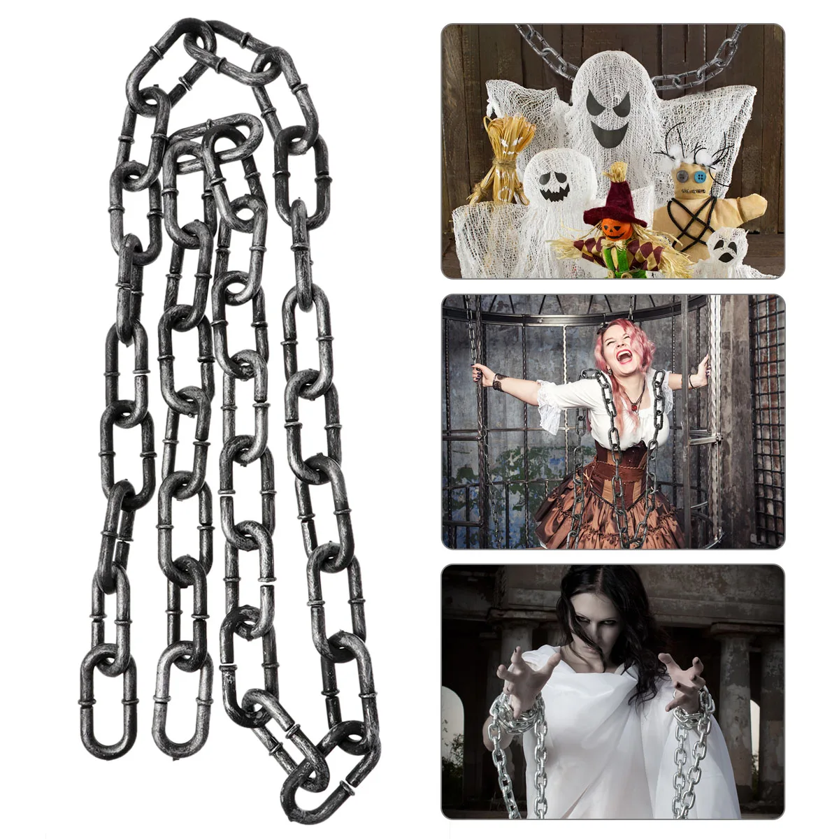 

1Pcs Halloween Chain Prop Durable Plastic Chain Costume Party Decoration Halloween Costume Prop