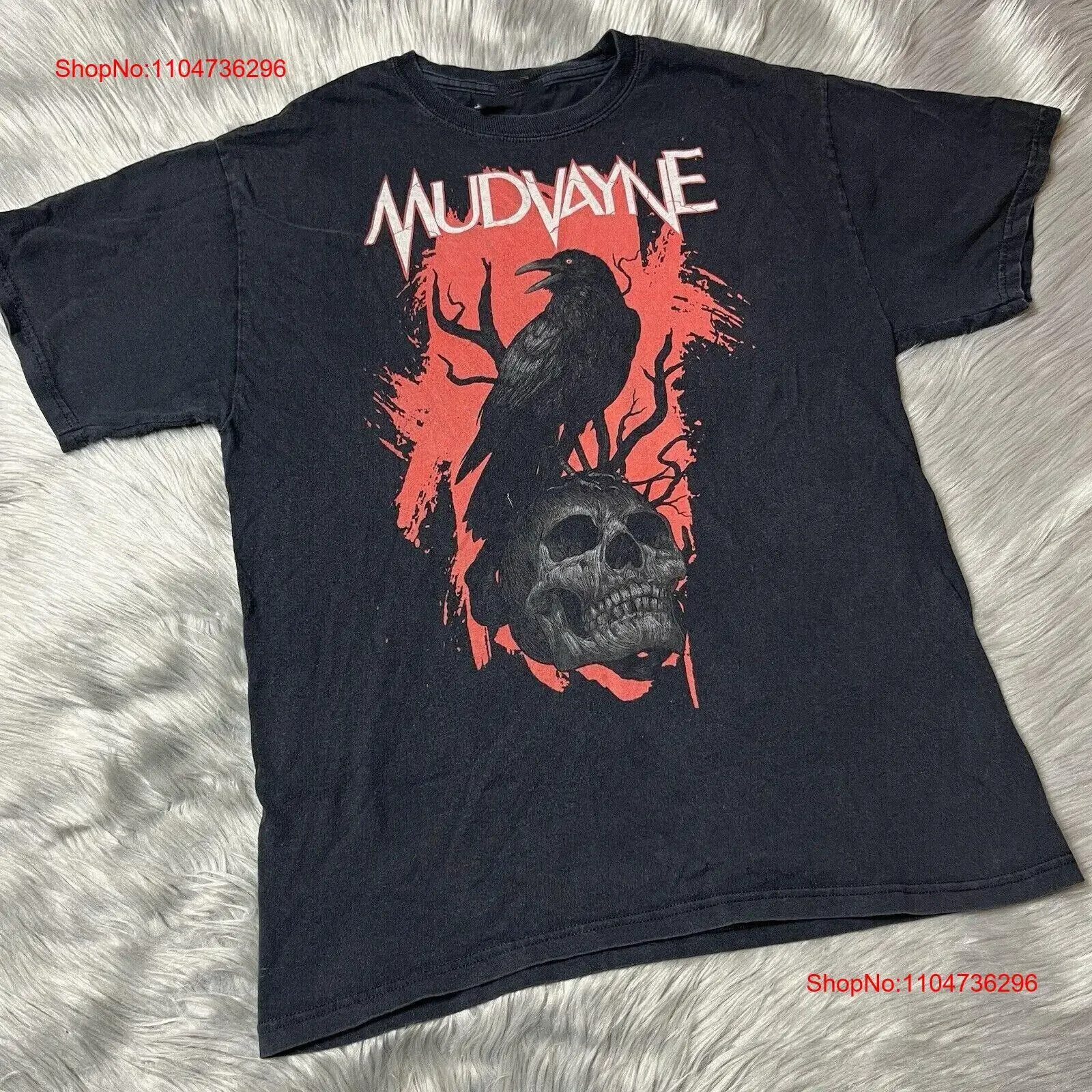 

Mudvayne Nu Metal Black Red Crow Skull T Shirt S 5Xl BT386 vintage Washed Comfortable Top For Everyday Wear Slightly Soft