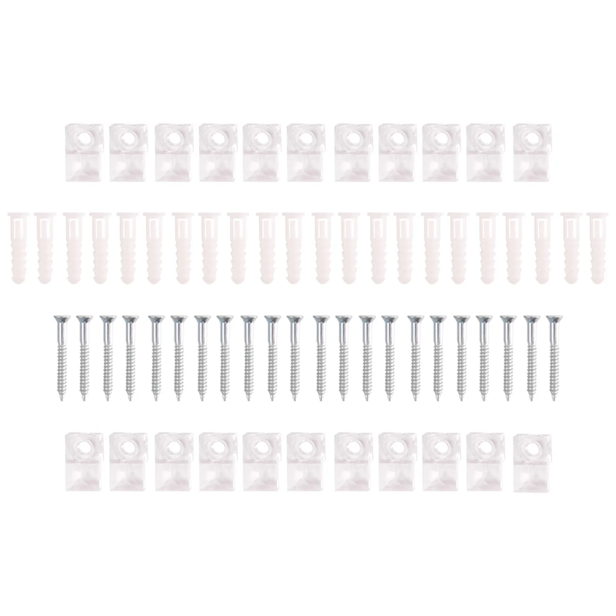 22 set di Clip per supporto per specchio Kit Clip per specchio in plastica trasparente Clip per supporto per specchio Kit di Clip di fissaggio in vetro