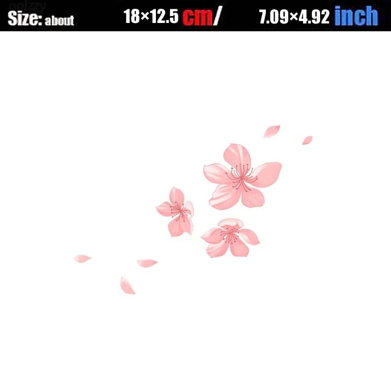Pink cherry blossom design car vinyl sticker, love design sticker, for windows and bumpers 40cm PVC