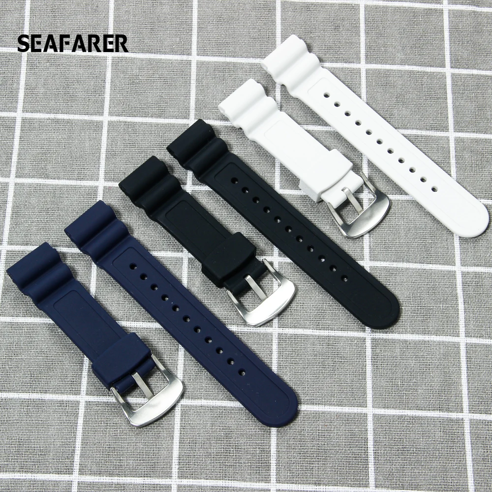 For Seiko Pr0spex Solar Canned Diving Sne537 535 545 547 Soft Comfortable Watchband Accessories 22mm Silicone Watch Strap