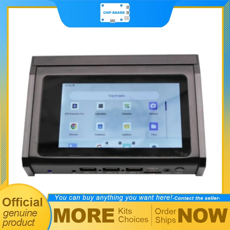 Mekotronics R57-5S Mini PC, Rockchip RK3576, 5-inch Tilt Touch Screen, Compact All-in-One Media & Edge Device