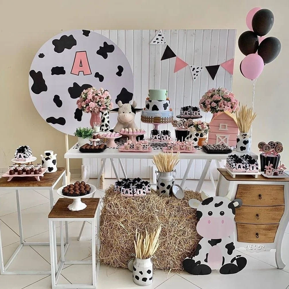 Cow Pattern Candy Boxes Carton Cow Cookie Bags for Kids Farm Animal Cow Themed Happy Birthday Party Decorations Gifts Supplies