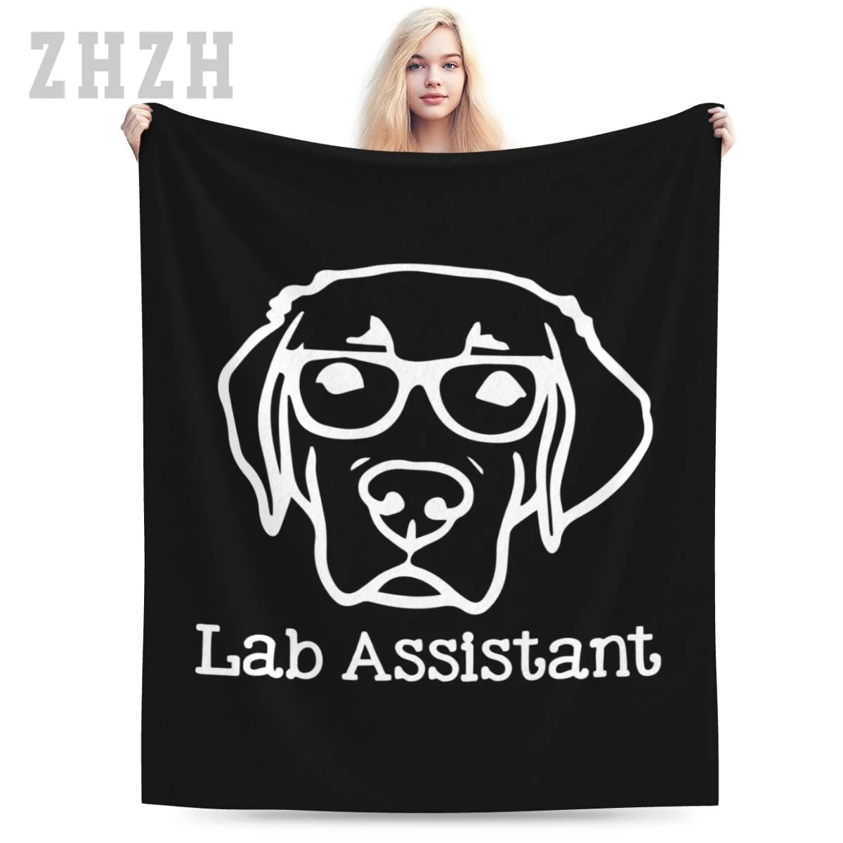 Blanket Lab Assistant Labrador Lover Gift Labrador Retriever Dog Flannel Multifunction Camping Sofa Cover Keep Warm