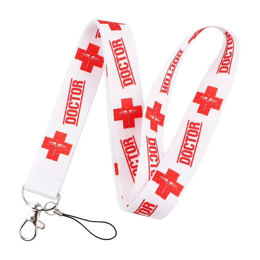 Holder Doctor Hospital Supplies Nurse Keyring Lariat Nurse Lanyard Doctors ID Card Hang Rope Neck Straps Mobile Phone Strap