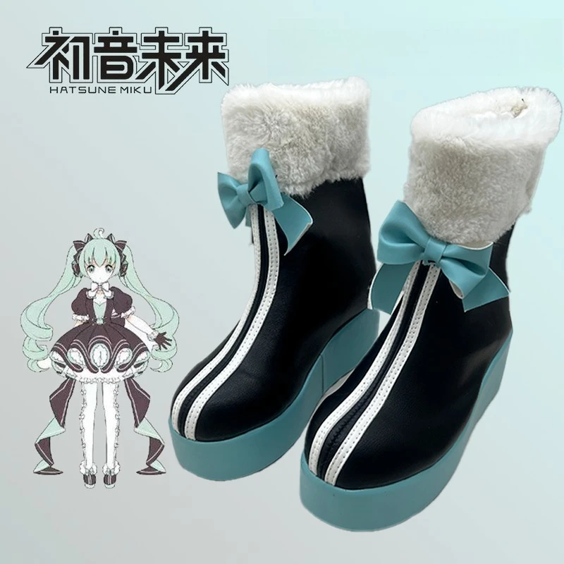 chaussures-de-cosplay-hatsune-miku-rabbit-dress-pour-convention-d'anime-chaussures-de-performance-d'anime-2d-chaussures-de-cosplay-de-style-anime-japonais
