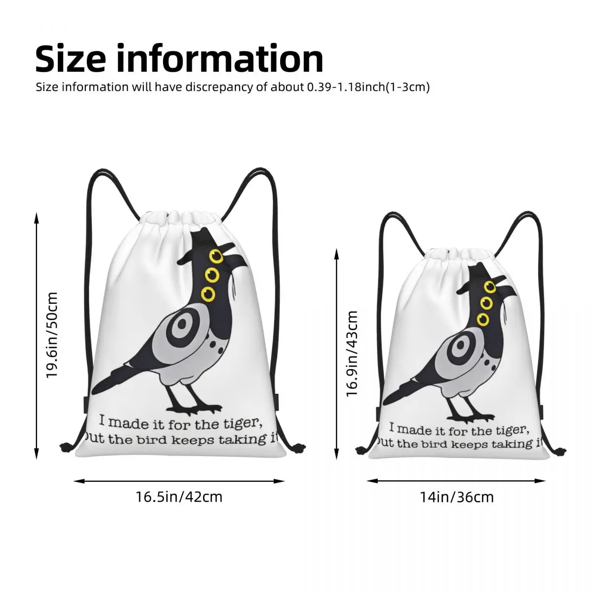 KPop Demon Hunters Bird Drawstring Bags Sports Backpack Gym Sackpack String Bags for Hiking