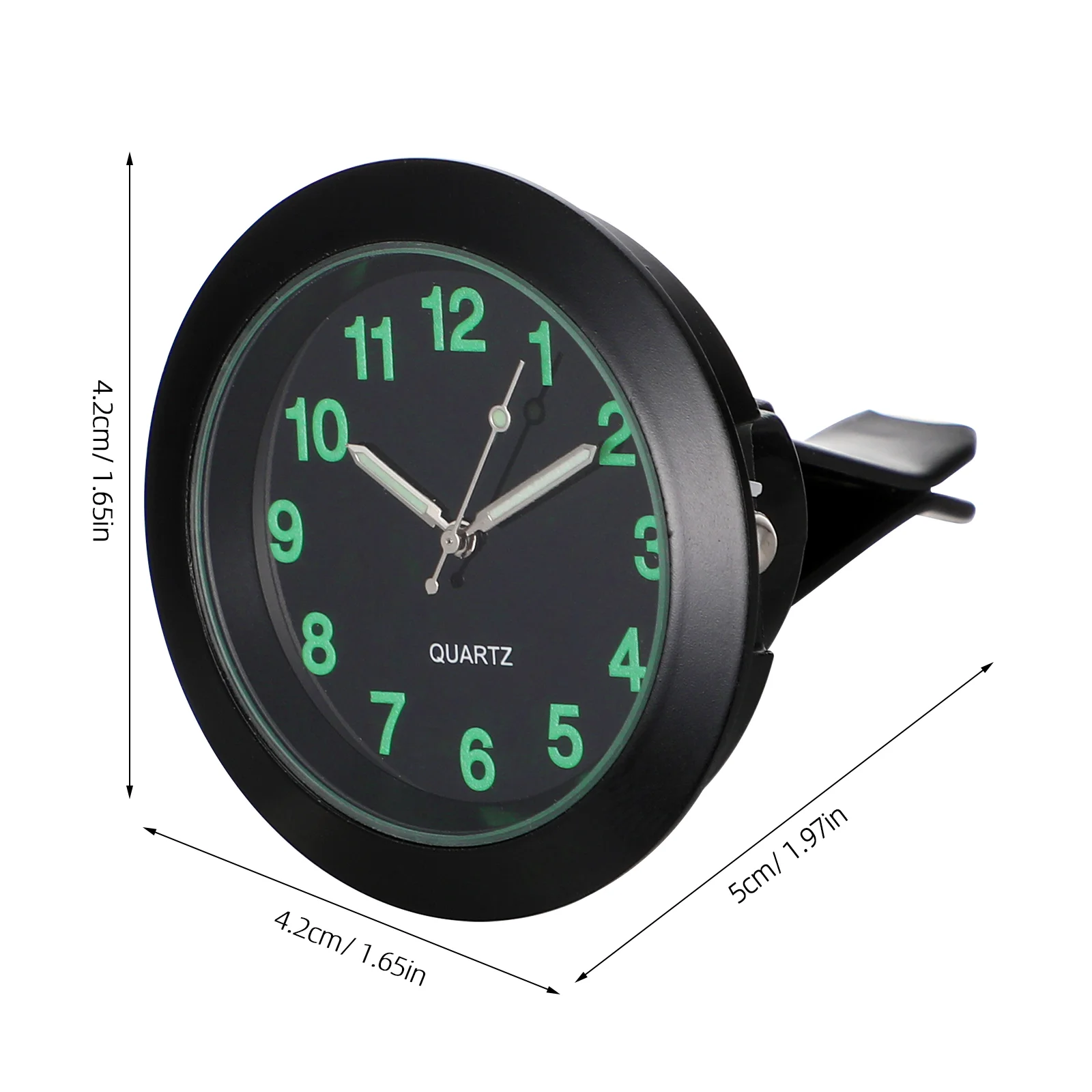 Universal Car Dashboard Clock Air Outlet Clock Car Electronic Noctilucent Quartz Clock Luminous Pointer For Auto Interior Decora