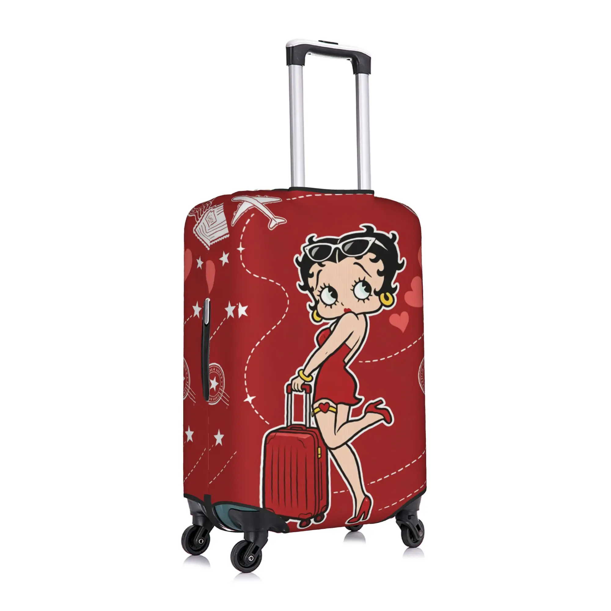 Custom B-Bettys Cartoon Boop Luggage Cover Elastic Girl's Heart Cute Travel Suitcase Protective Covers Fits 18-32 Inch view 3