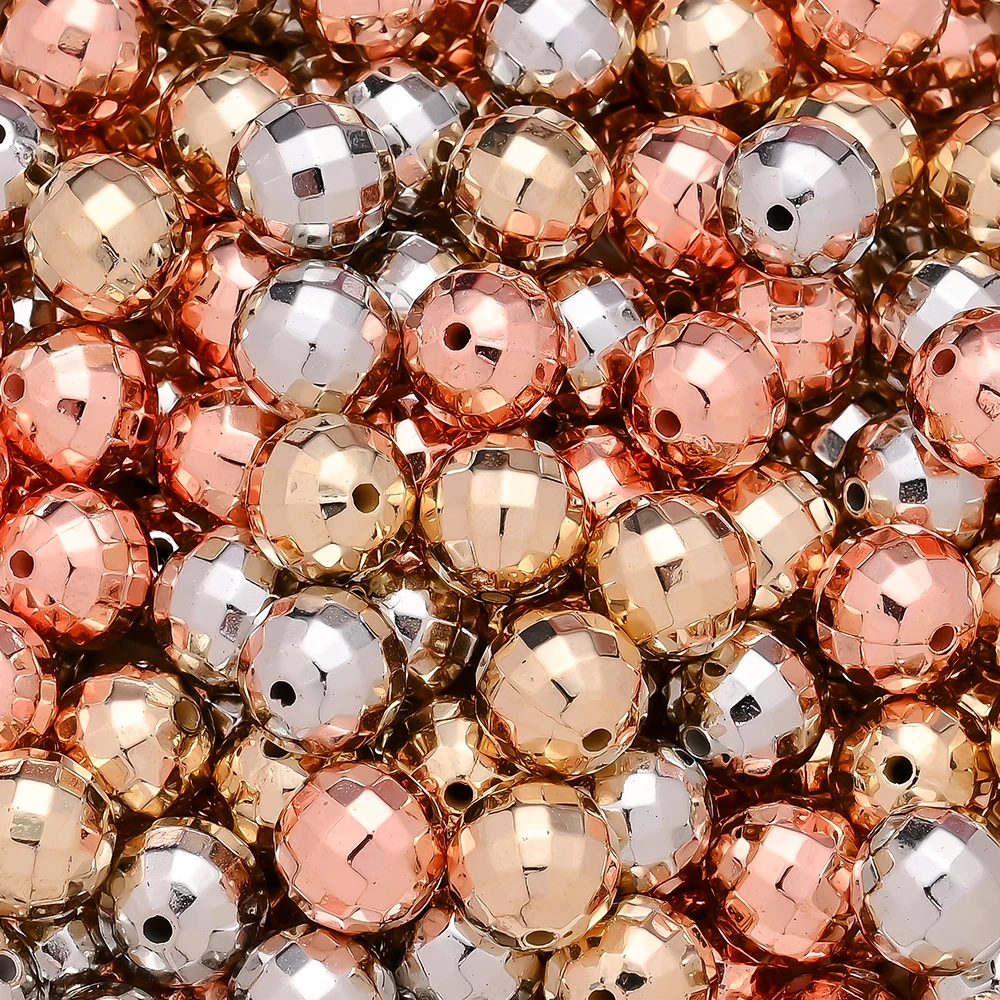 Multi Size Mirror Faceted CCB Disco Ball Beads 6/8/10/12mm Faceted Spacer Beads DIY Bracelet Earrings Jewelry Making Supplies