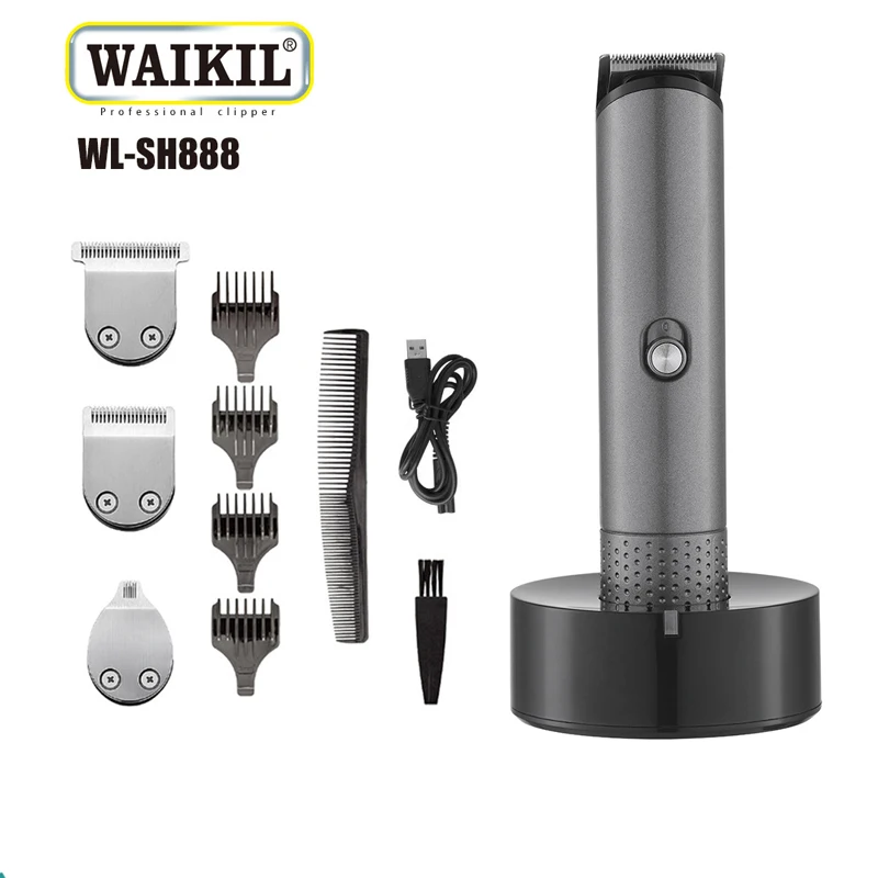 WAIKIL New Men's Barber Professional Electric Barber Silent High Power USB Charging Cordless Hair Trimmer Styling Tool