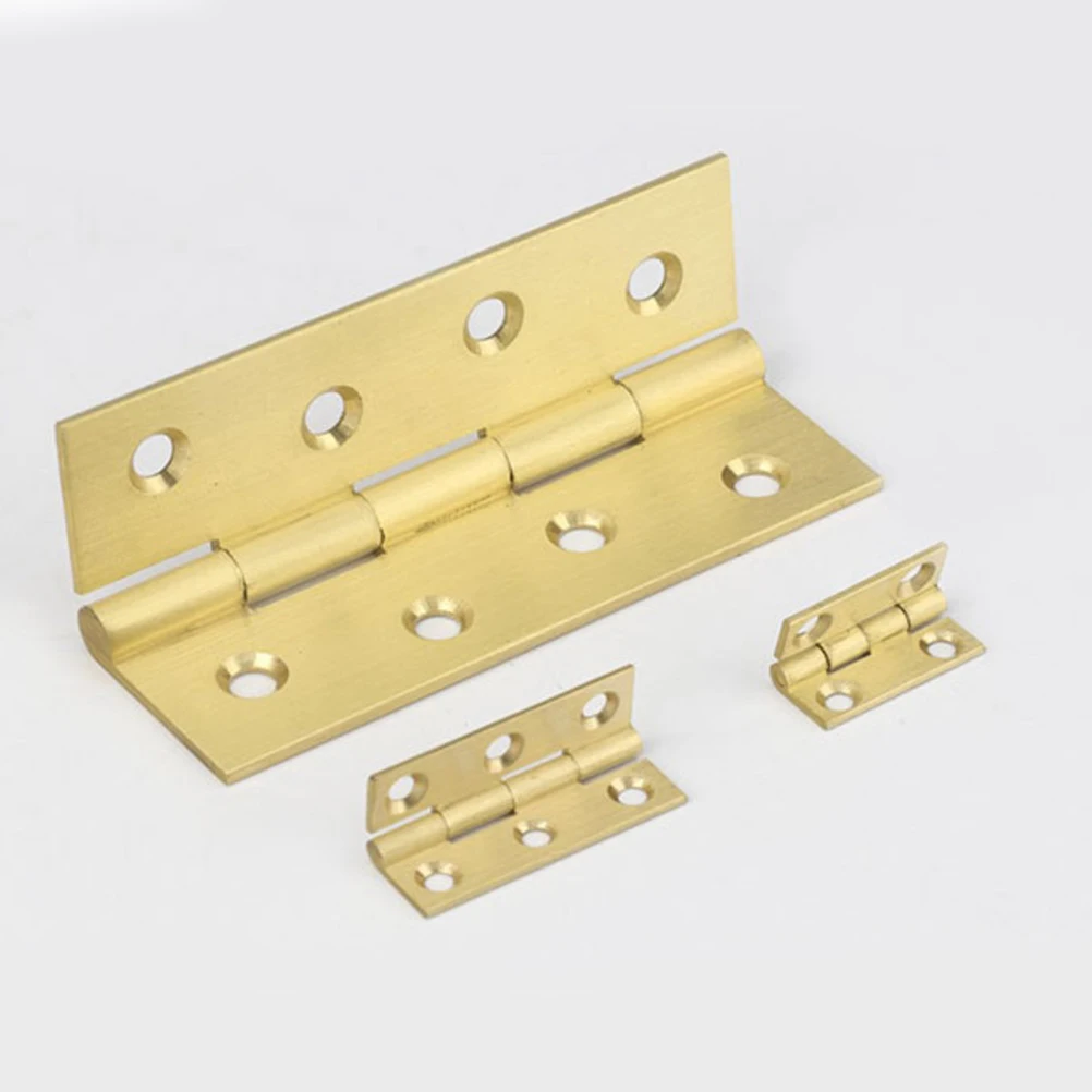 6 шт., петля для шкатулки для драгоценностей, твердая медная мини-петля со стабильными фиксирующими отверстиями для украшения дверного шкафа, 1-дюймовые медные дверные петли