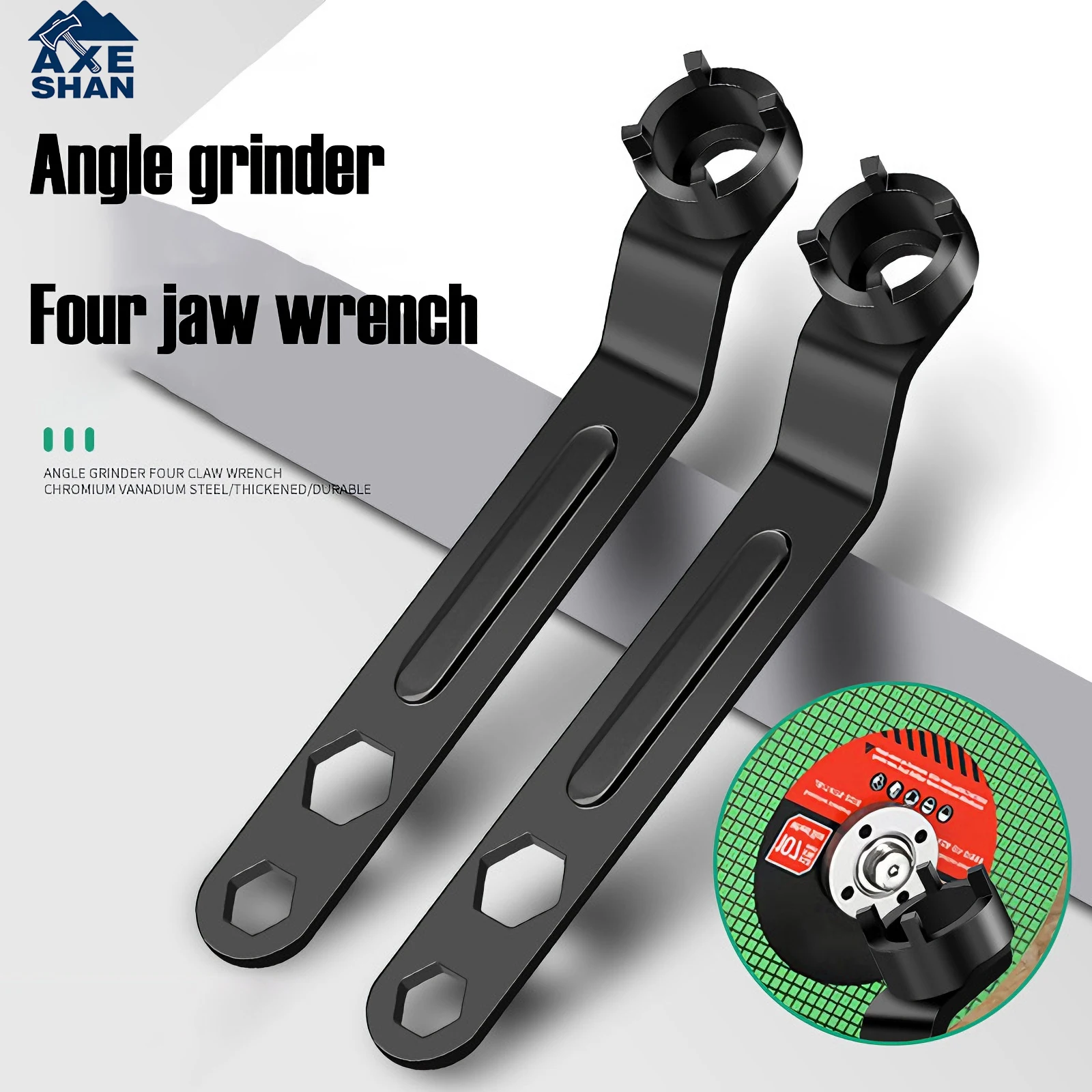 Angle Grinder Four Jaw Wrench Hexagonal Nut Key for Saw Blade Grinding Disc Pressure Plate Installation Disassembly Hand Tool