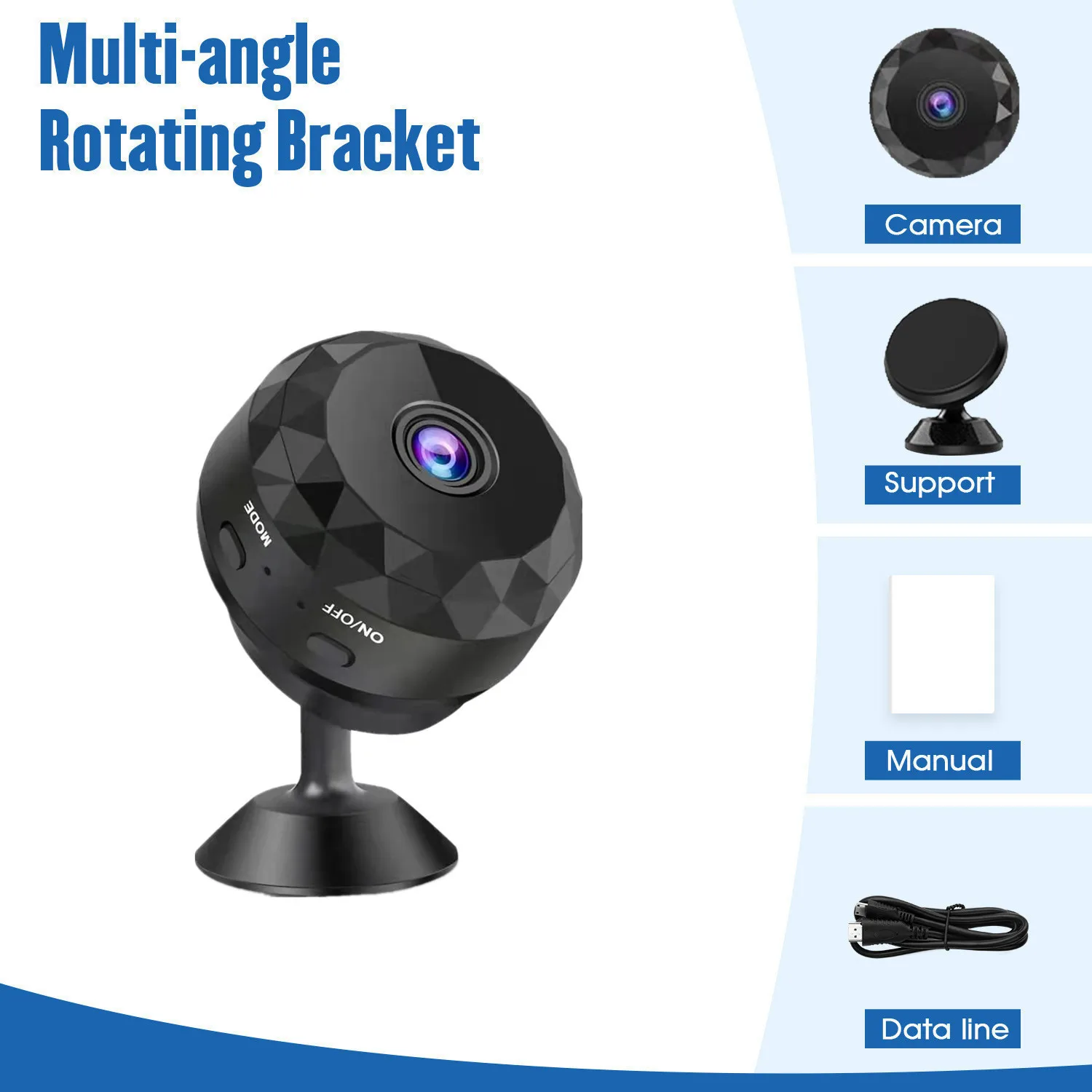 

Wireless 1080P HD Mini IP Camera WiFi Remote View Audio Video Recording Camera for Home Security Pet Monitoring