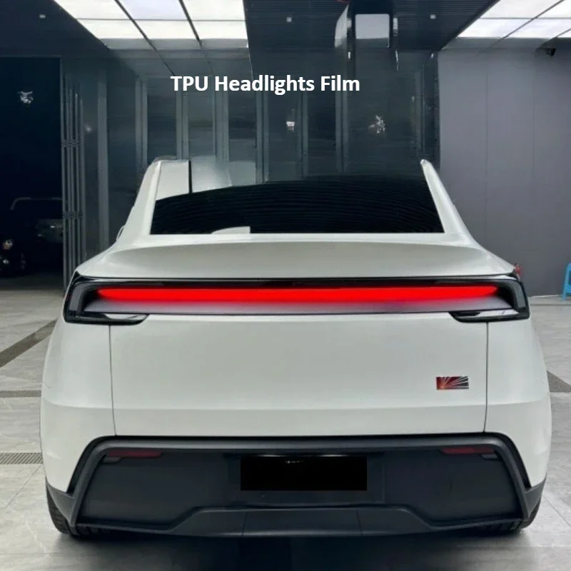 Blackened TPU Headlights Film for Tesla Model Y Juniper 2025 Transparent Taillight Protective Film Waterproof Car Accessories
