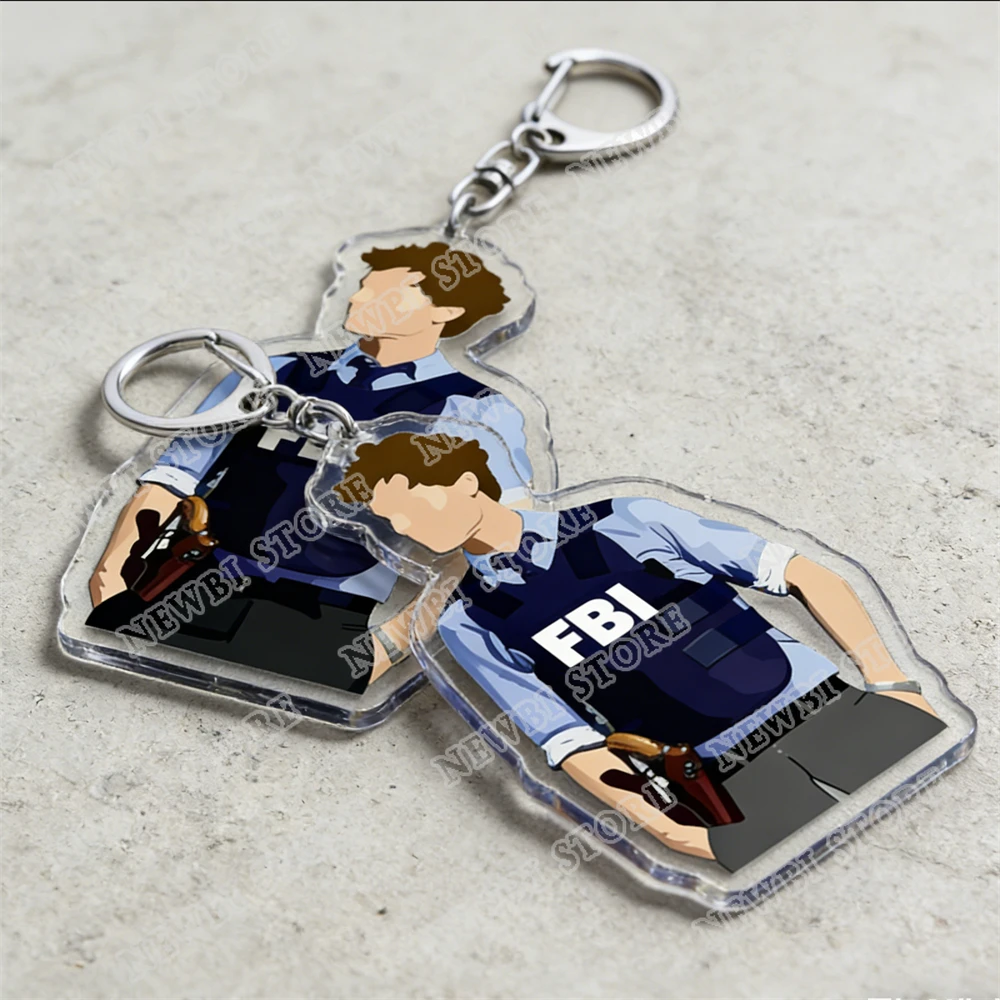 FBI BAU Criminal Minds Keychains for Women Accessories Bag Spencer Reid Criminalminds FBI Morgan Key Chain Fans Gifts Keyrings - view 2