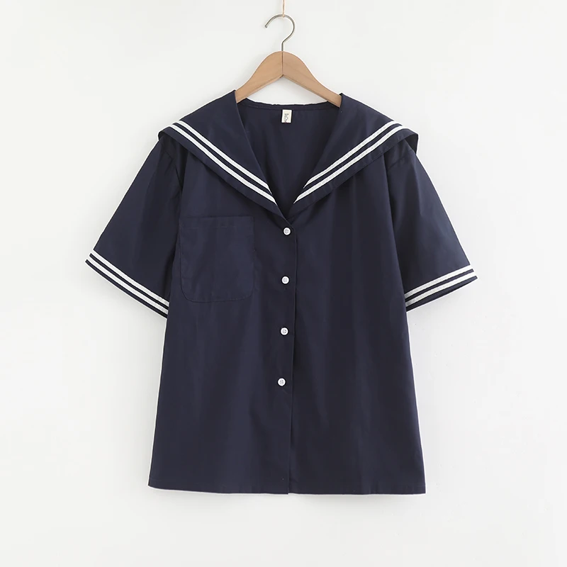 Navy blue short sleeves