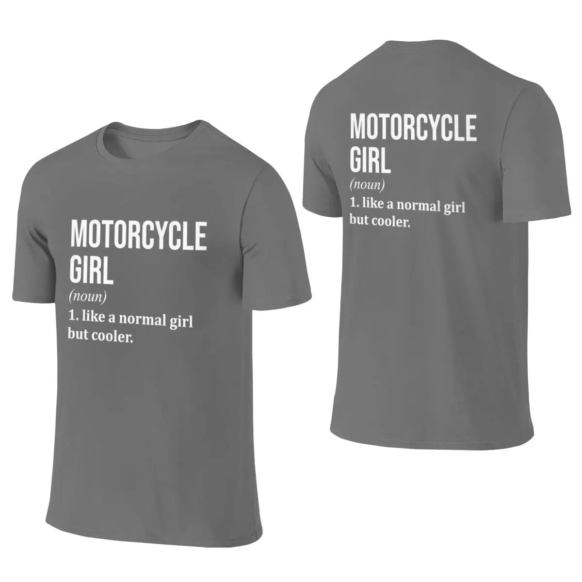 Motorcycle Girl Definition For Women American Retro Reversible T-shirt Korean Style Lazy Clean Surface Women's T-shirts