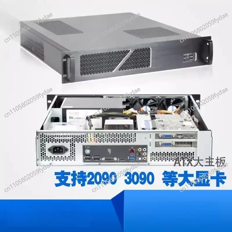 Rack Pc Chassis  2u Short Rackmount Chassis with 3 Internal 3.5