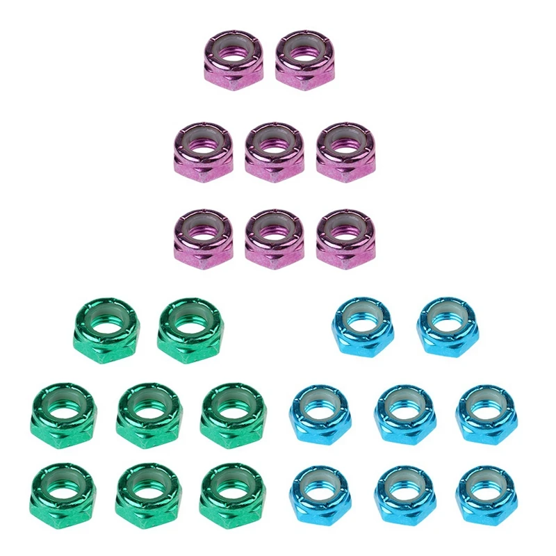 Tuercas de tornillo de eje para monopatín, accesorios de Hardware para Longboard, 72 piezas