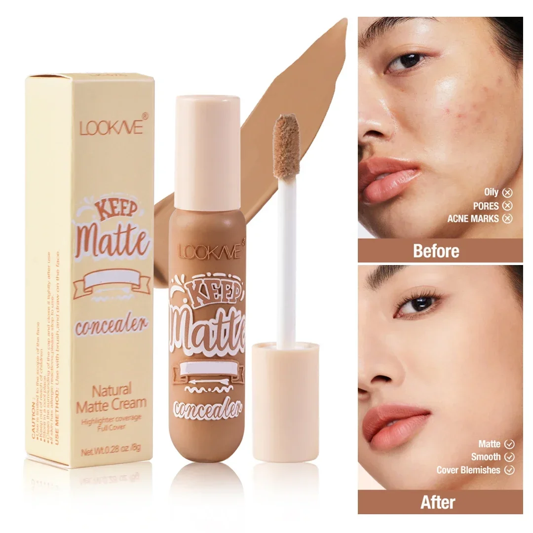 6 Color Moisturizing Full Coverage Acne Dark Circle Liquid Concealer Stick Foundation Cream Natural Matte Concealer Cream Makeup