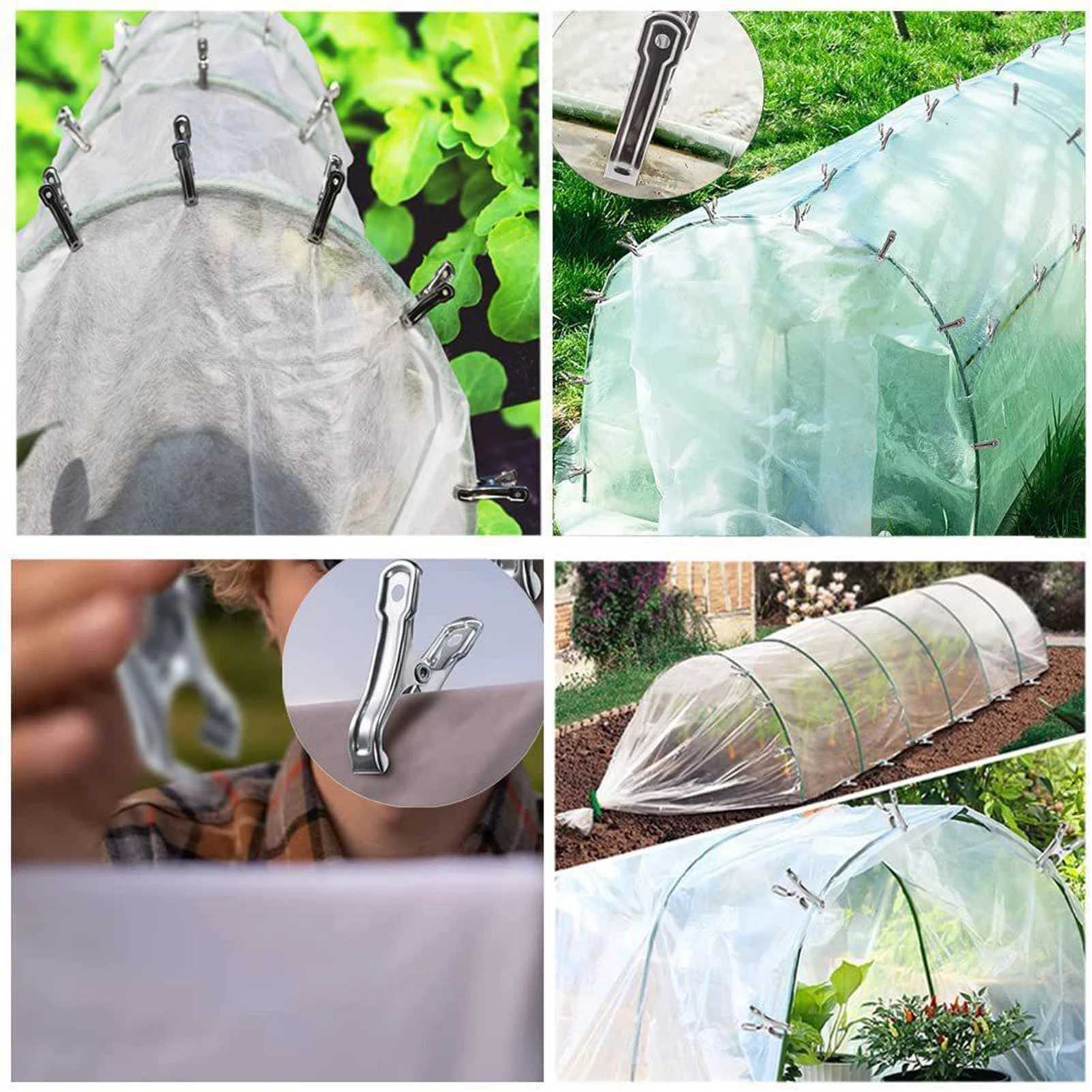 Tugas Berat Logam Klem Berkebun Taman Gudang Film Shading Net Rod Klem Alat Berkebun