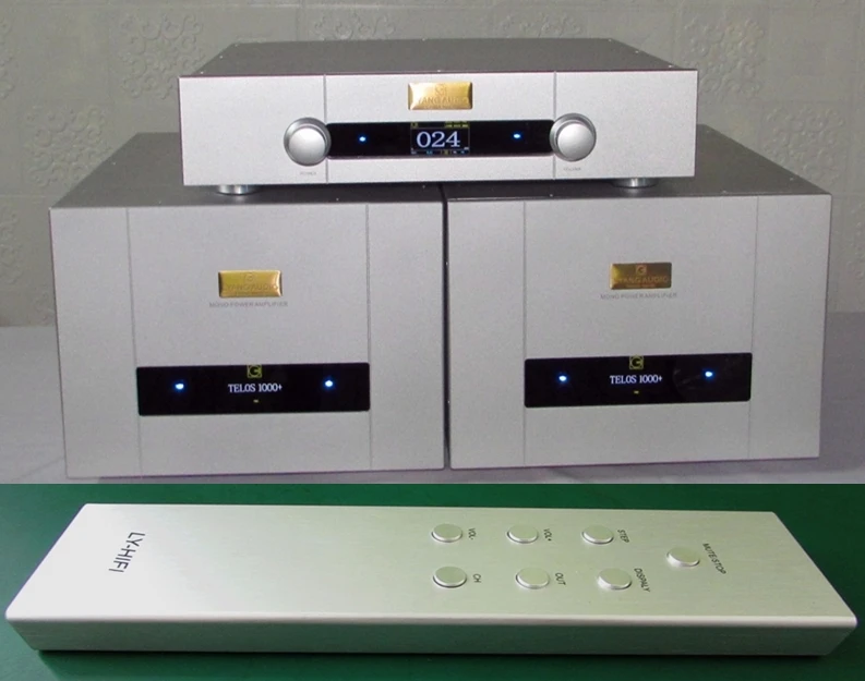 جديد 1 زوج التحكم عن بعد T1000 برو أنبوب متوازن Preamp hifi المضخم أنبوب المضخم TELOS 1000 مجموعة مكبر كهربائي خلفي