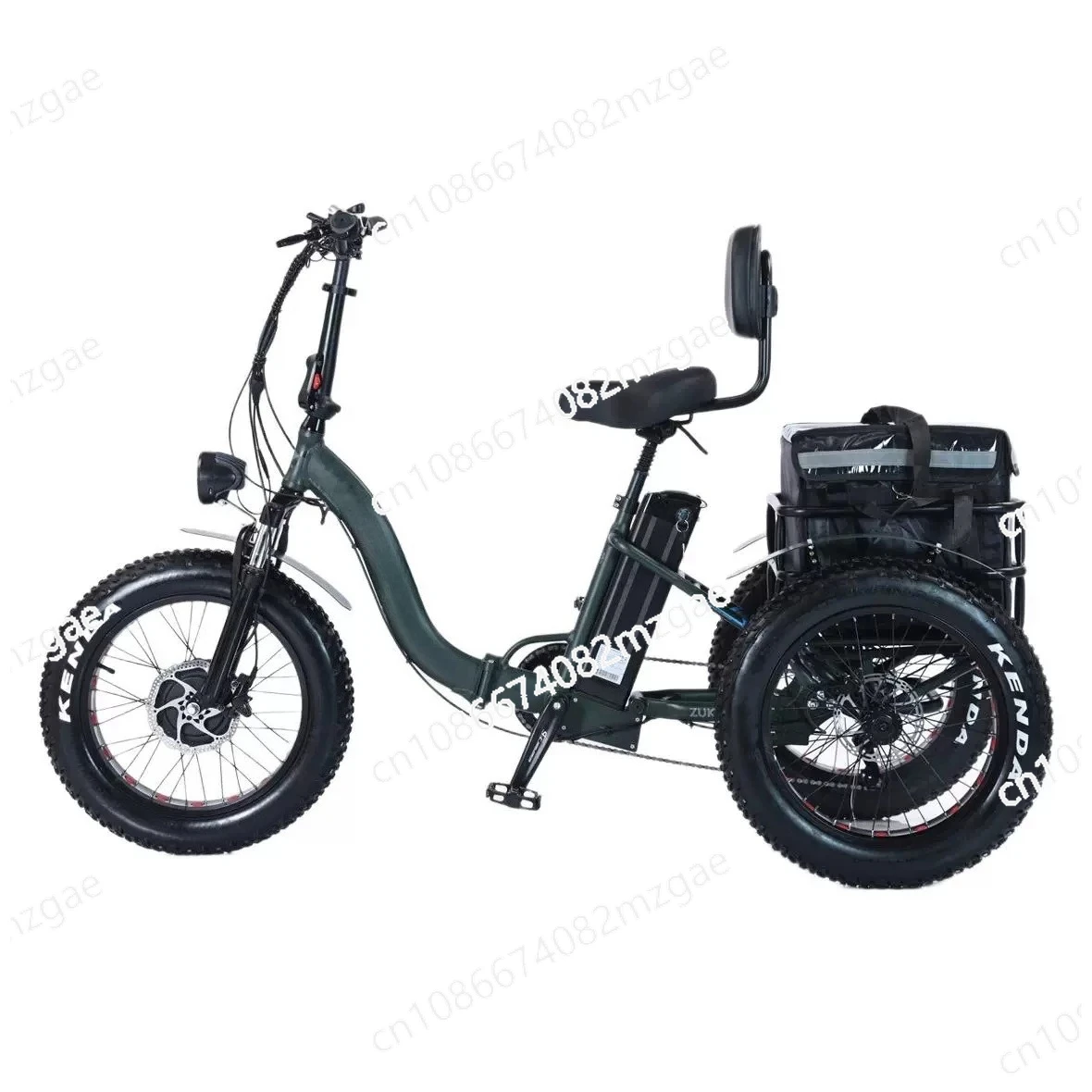 

20-дюймовая литиевая батарея с толстыми шинами, трехколесный велосипед, дорожная трехколесная тележка для покупок