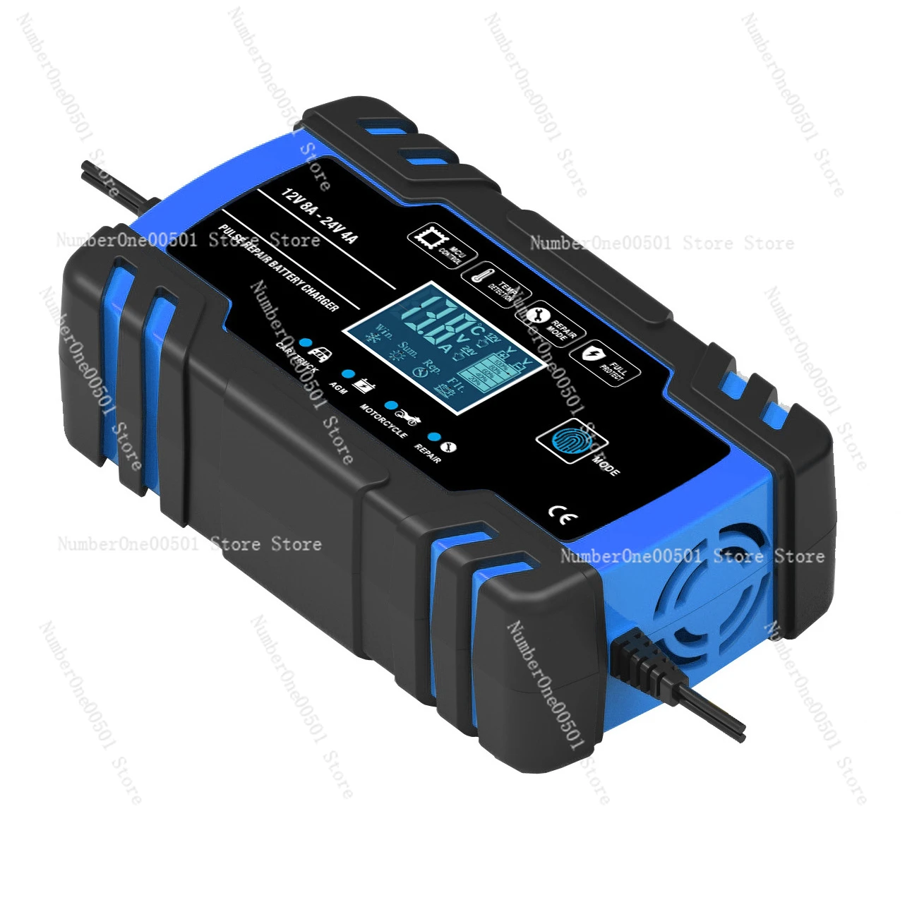 12V24V multi-functional intelligent charger, universal charger for motorcycles, cars and trucks